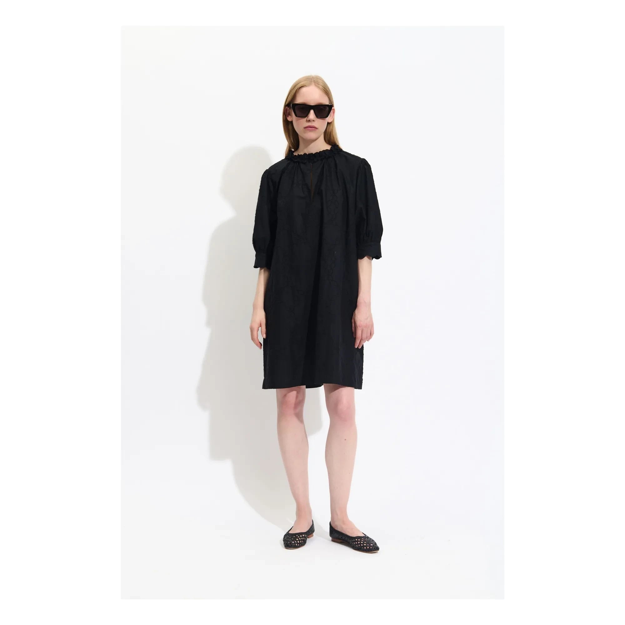 BELLEPIECE - Raffael Cotton Poplin Dress | Black