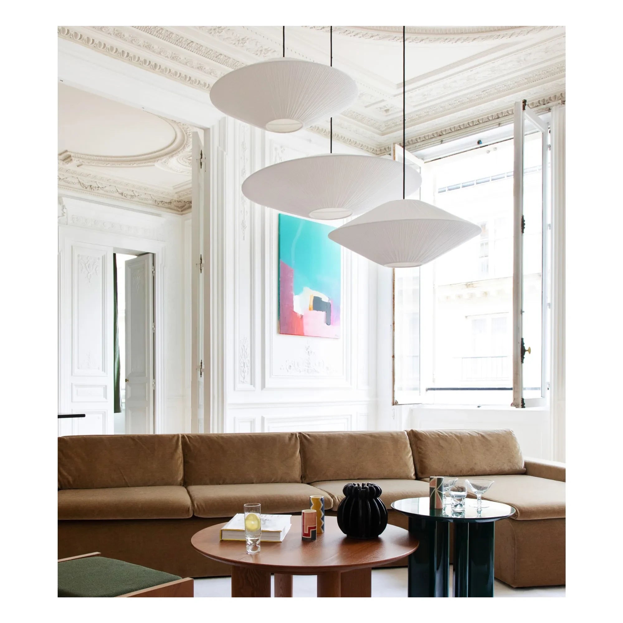 The Socialite Family - Brera pile cotton chandelier - EU version (220 V) | Cream