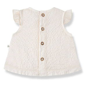1+ in the family - Apolonia Seersucker Blouse and Bloomer Set | Ecru