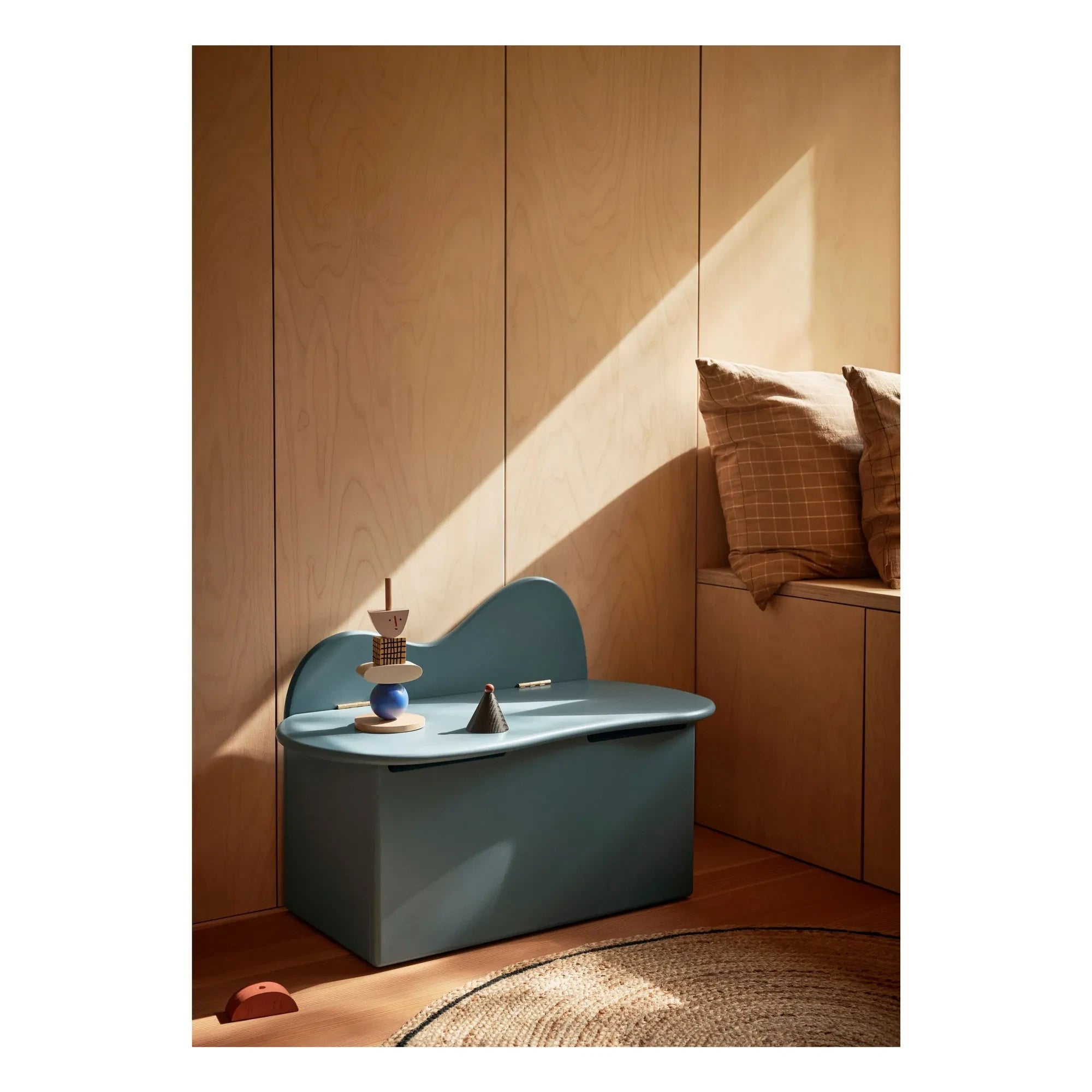 Ferm Living Kids - Slope Storage Box | Gray Blue