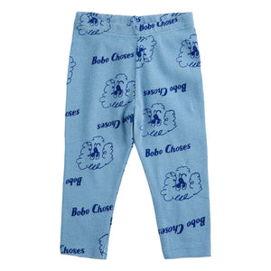 Bobo Choses - Leggings mit Hunde-Print aus Bio-Baumwolle | Blau