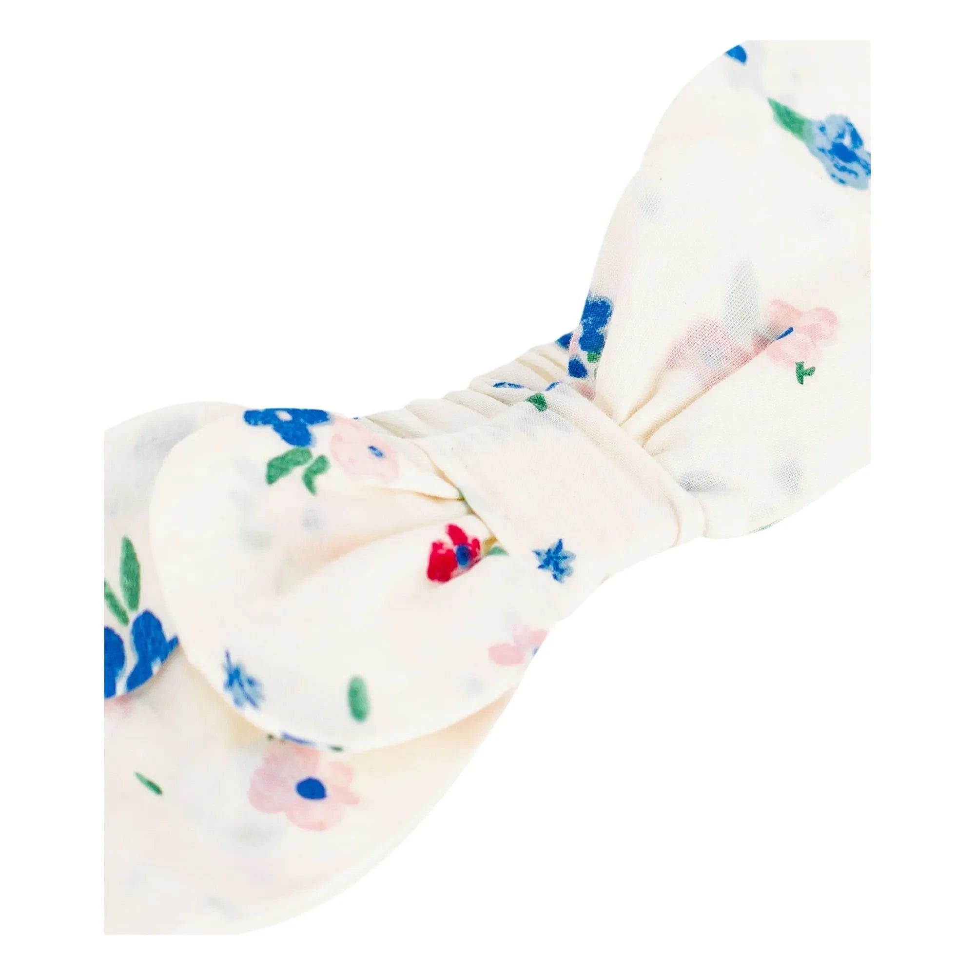 Petit Bateau - Organic Cotton Poplin Flower Knot Headband | White