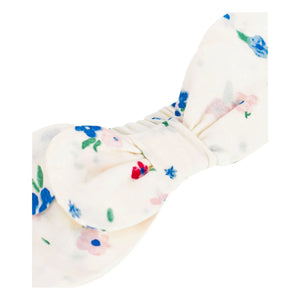 Petit Bateau - Organic Cotton Poplin Flower Knot Headband | White
