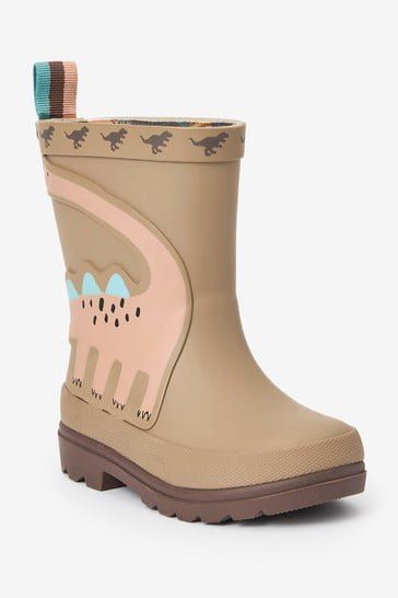 Erkek Çocuk Mutlu Dinozor Desenli Yağmur Çizmesi-Dinossi