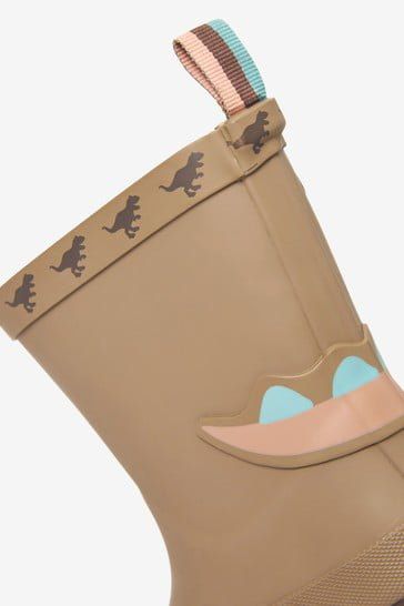 Erkek Çocuk Mutlu Dinozor Desenli Yağmur Çizmesi-Dinossi