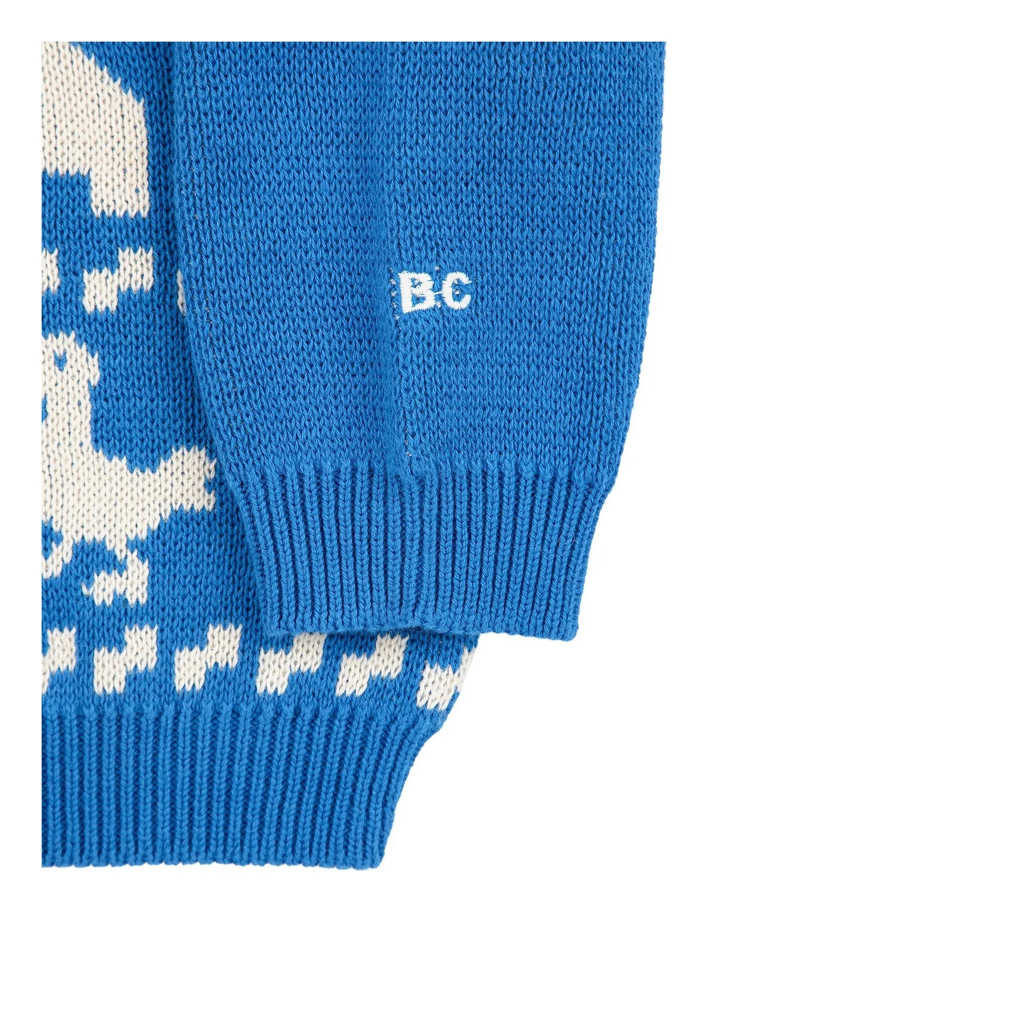 Bobo Choses - Bauernhaus Strickpullover aus Bio-Baumwolle | Blau