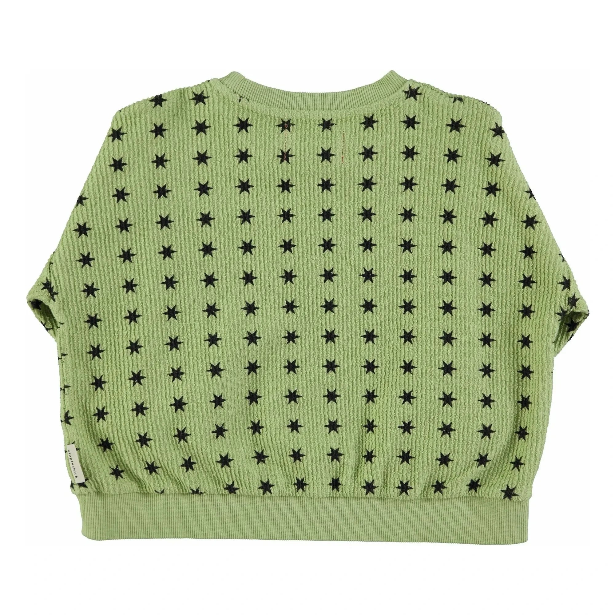 Piupiuchick - Stern-Sweatshirt aus Bio-Baumwolle mit Kordelzug | Grün