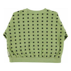 Piupiuchick - Stern-Sweatshirt aus Bio-Baumwolle mit Kordelzug | Grün