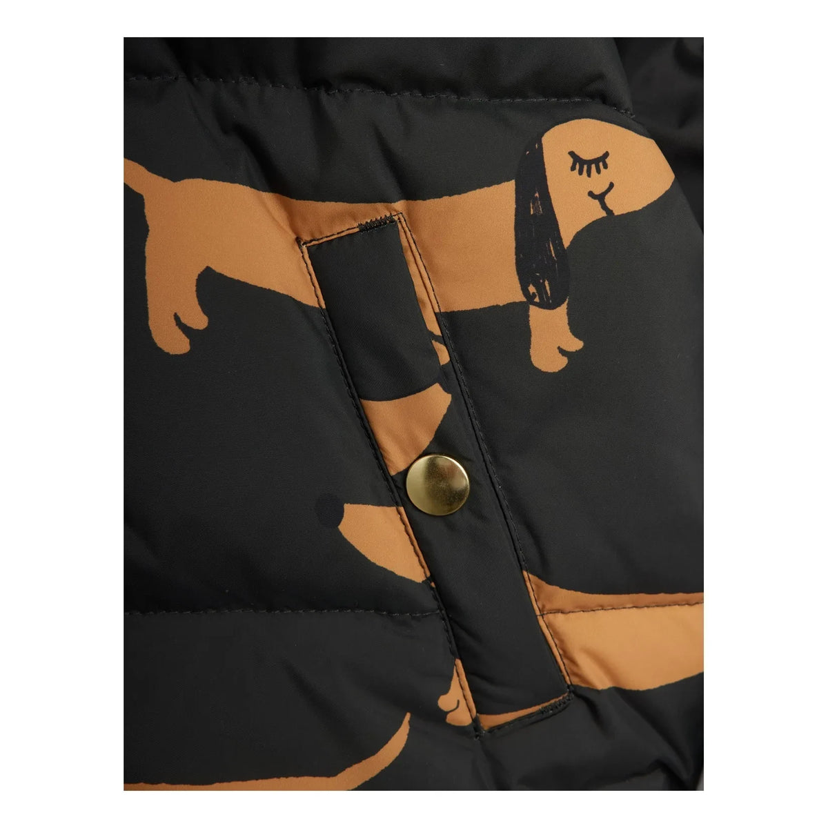 Mini Rodini - Dogs Puffer Jacket with Recycled Fill | Black