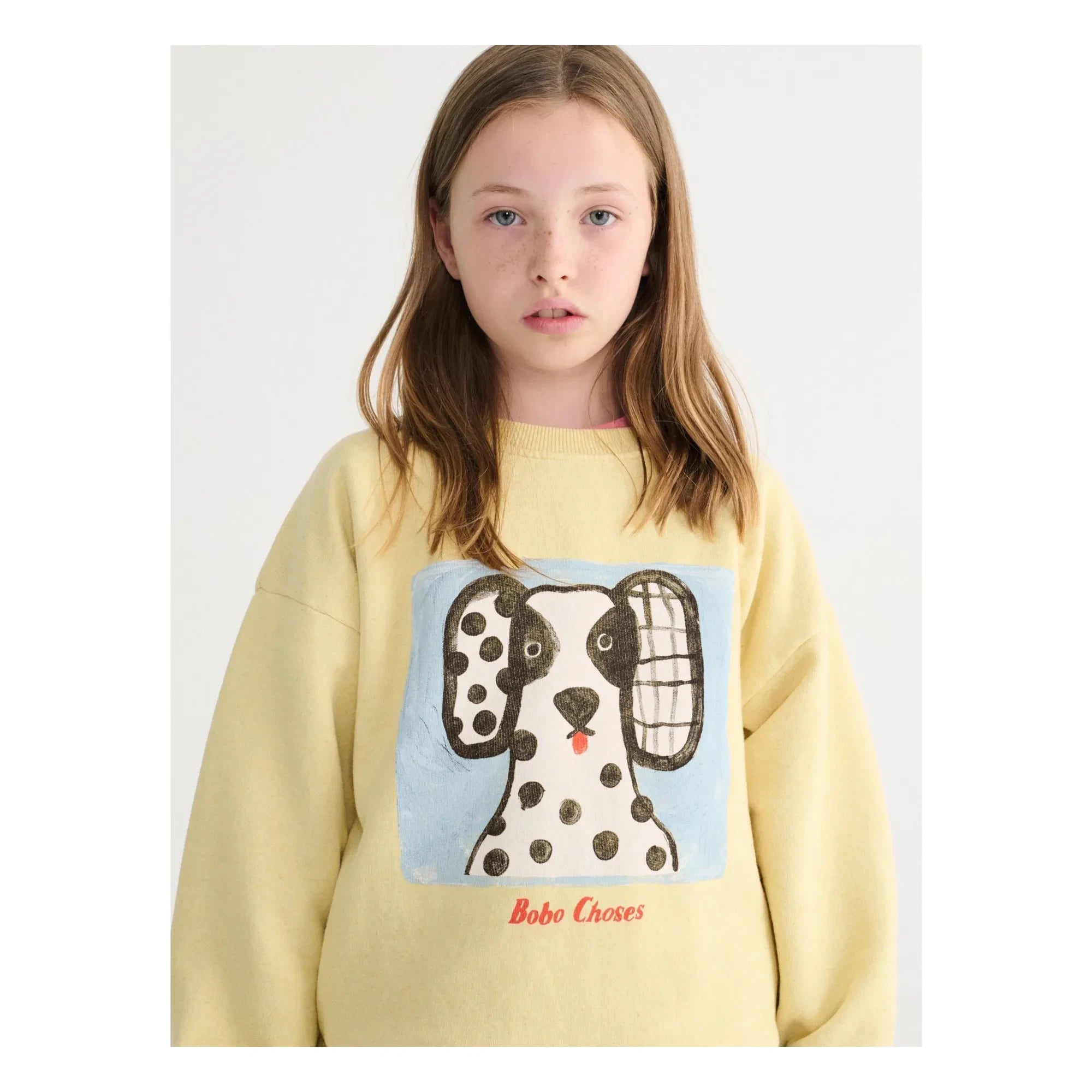 Bobo Choses - Dalmatiner Bio-Baumwoll-Sweatshirt | Gelb