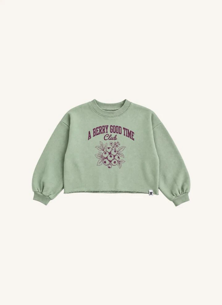 Hundred Pieces - Belmont Blueberry Organic Cotton Sweatshirt | Green