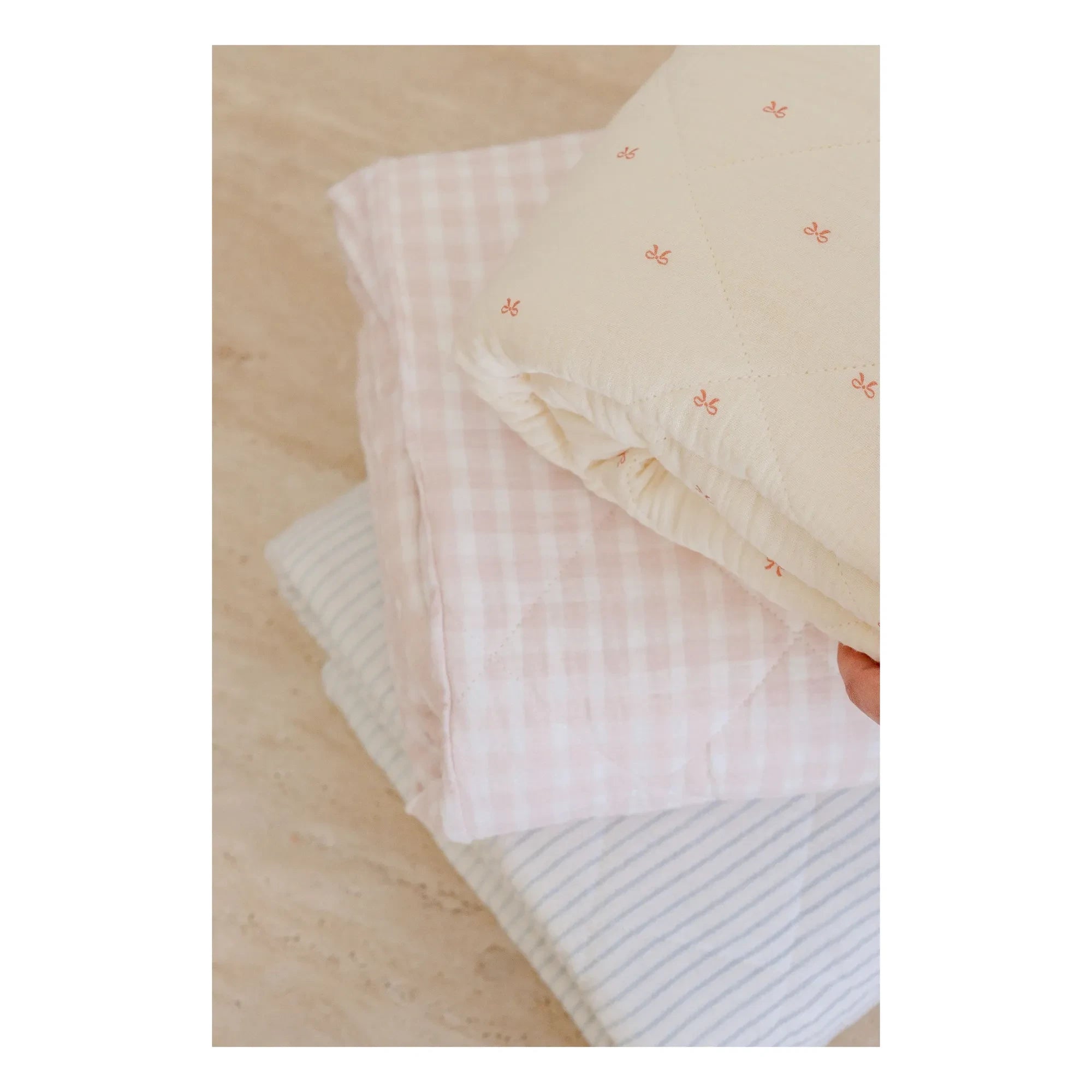 Soft Spot - Bio-Baumwoll-Steppdecke | Blassrosa