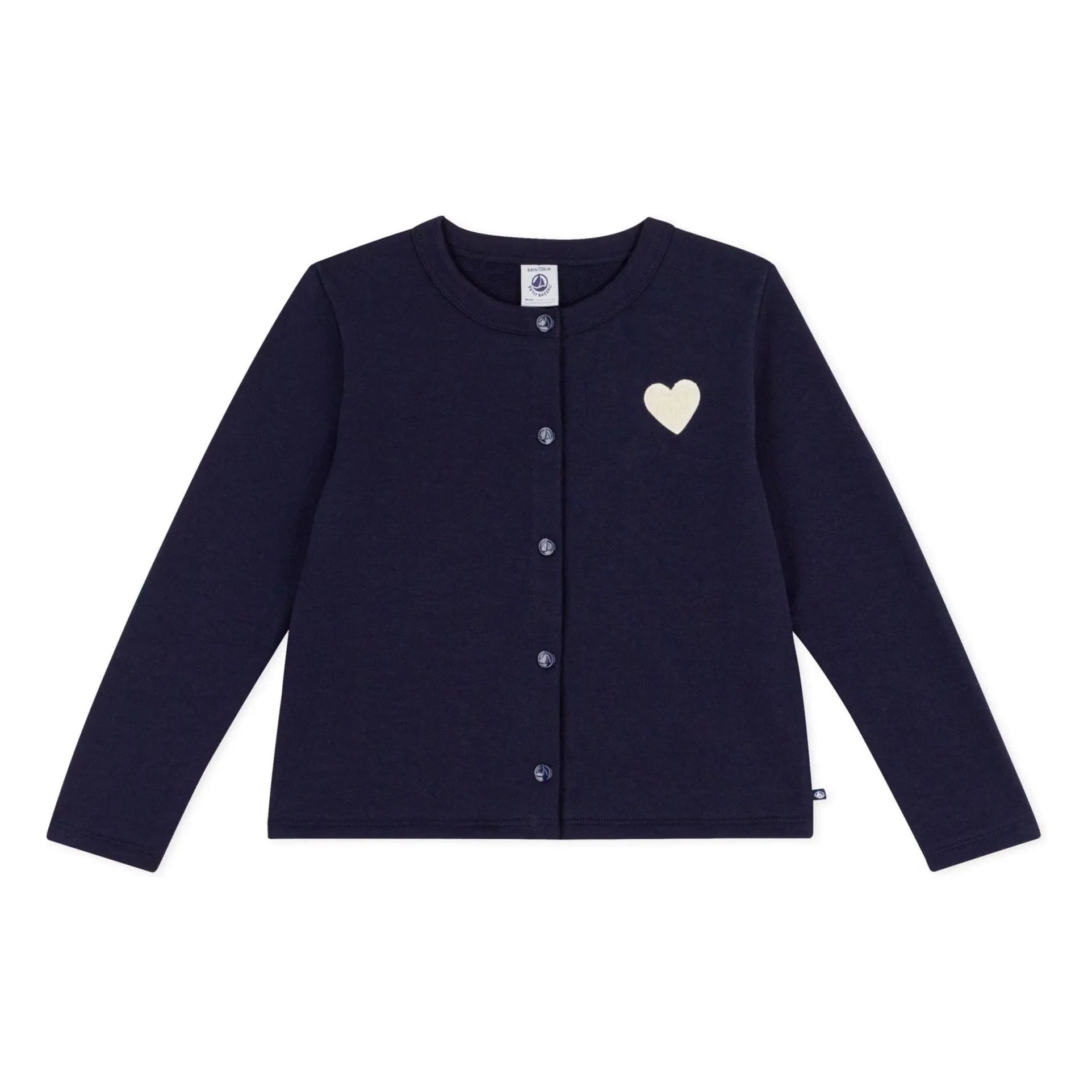 Petit Bateau - Cardigan Uni Molleton | Lacivert