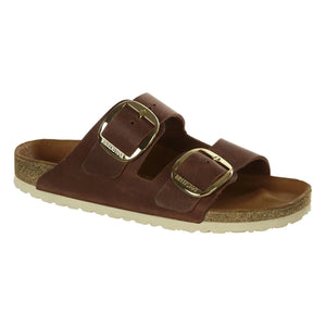 BIRKENSTOCK - Arizona Big Buckle Deri Sandaletler - Kadın Koleksiyonu | Kognak