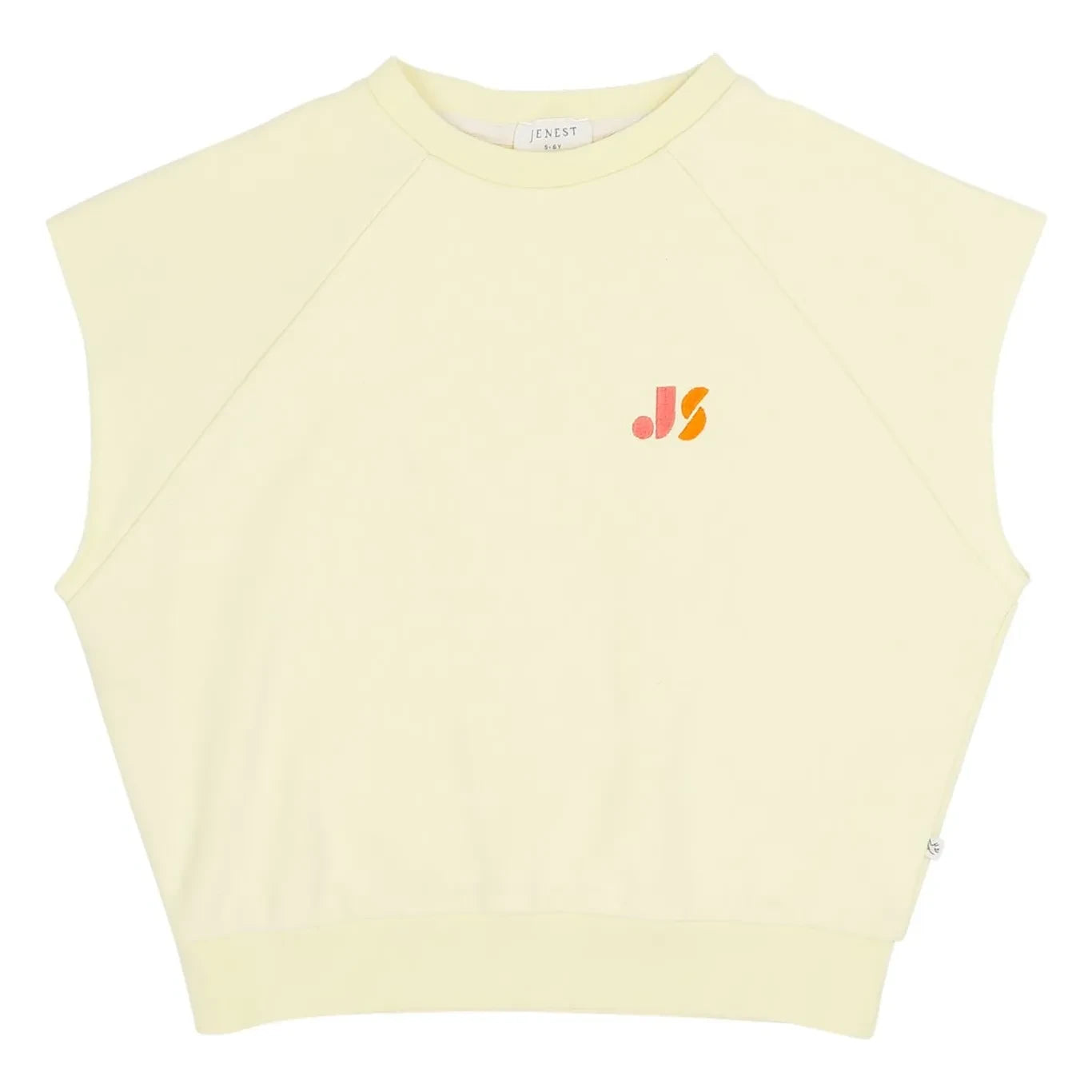 Jenest - Joey 21 ärmelloses Sweatshirt aus Bio-Baumwolle | Blassgelb
