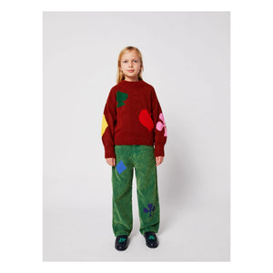 Bobo Choses - Wollpullover mit Herzmuster | Rot