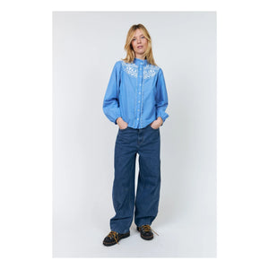 Lollys Laundry - Lia Pamuk Bluz | Mavi