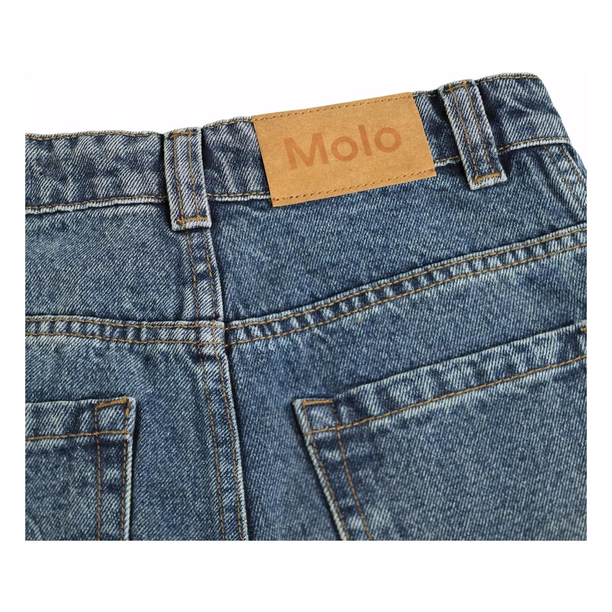 Molo - Alphie Denim Organik Pamuk Bermuda Şort | Mavi