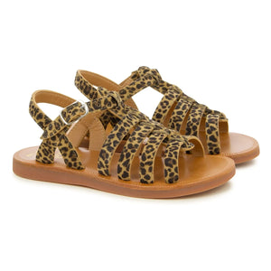 Pom d'Api - Plagette Çapraz Bantlı Sandaletler | Leopar