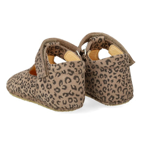 Angulus - Leopard Suede Slippers | Brown
