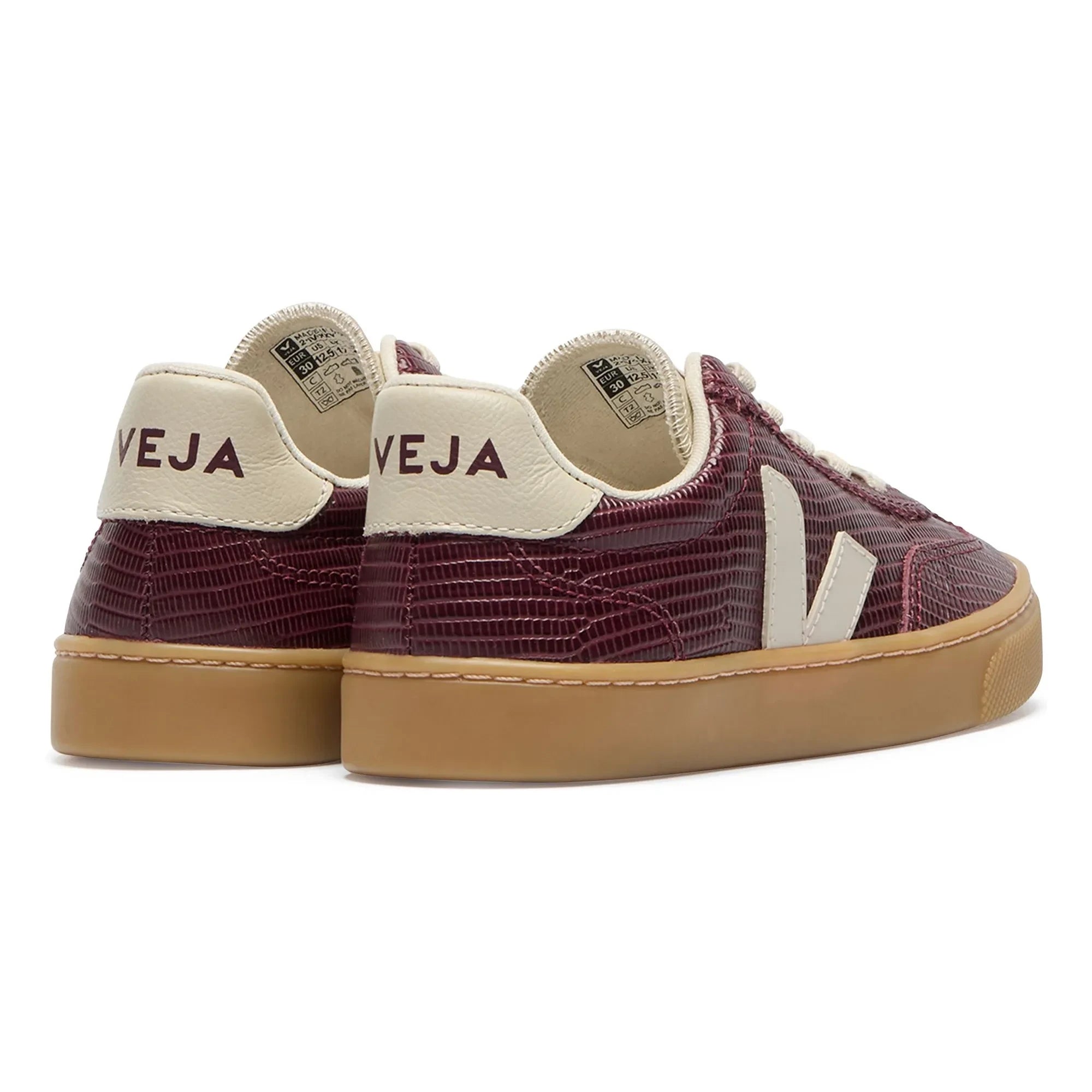 Veja - Volley Deri Bağcıklı Sneakerlar | Bordo