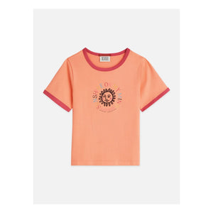 Scotch & Soda - T-Shirt Artwork Soleil | Koralle