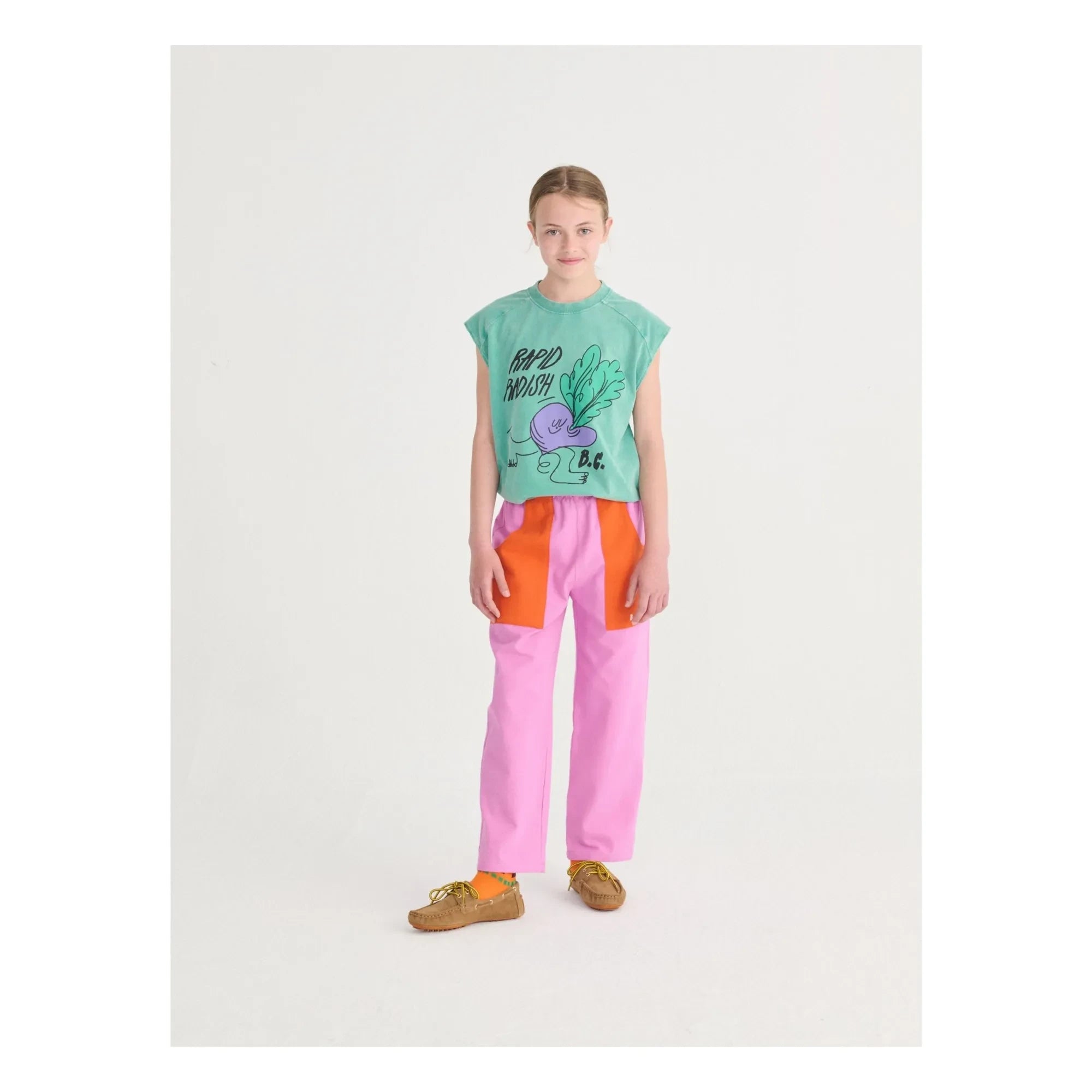 Bobo Choses - Color Block Organic Cotton Pants | Purple