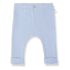 1+ in the family - Gestreifte gerippte Leggings Gava | Hellblau