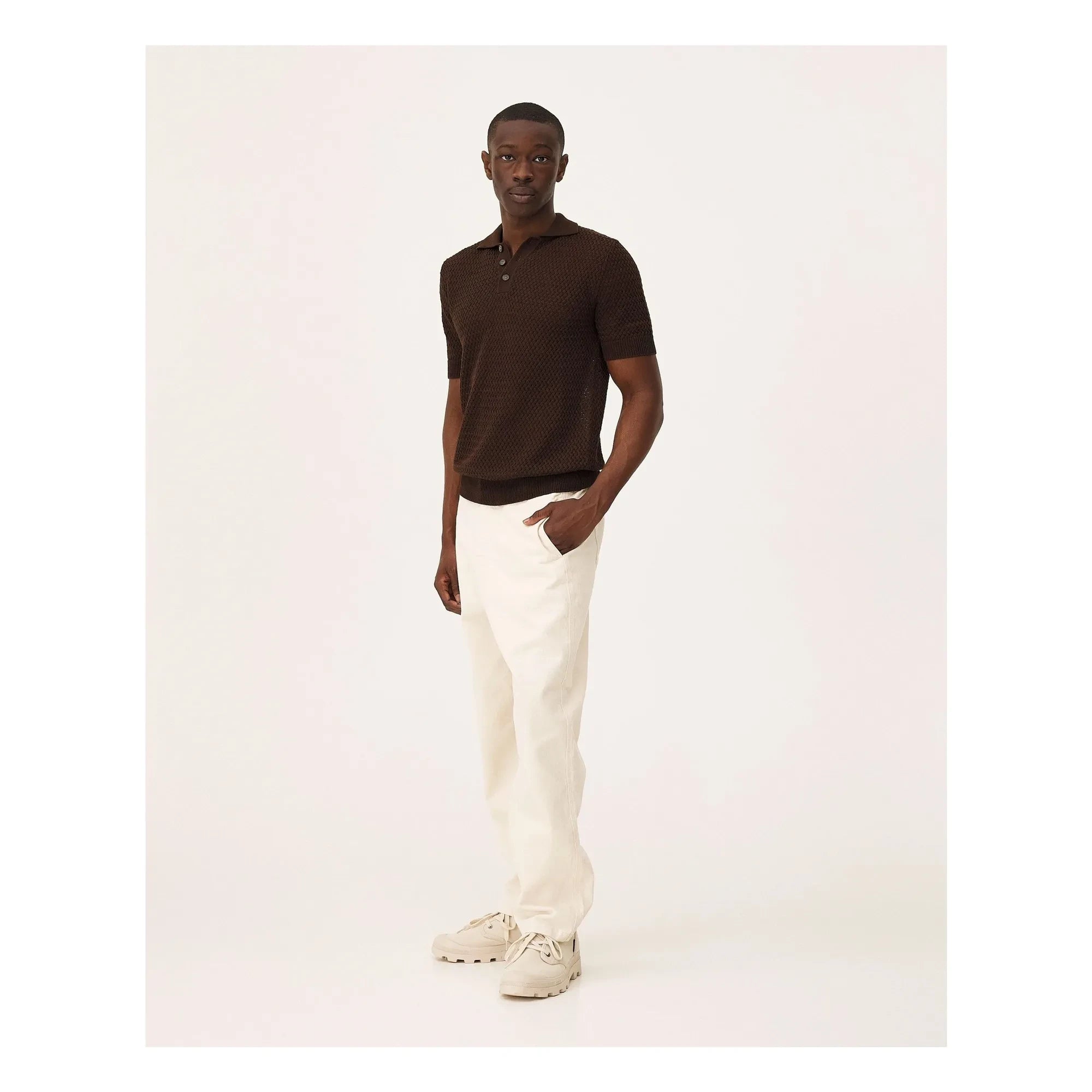 Noyoco - Haring Poloshirt aus Bio-Baumwolle | Dunkelbraun