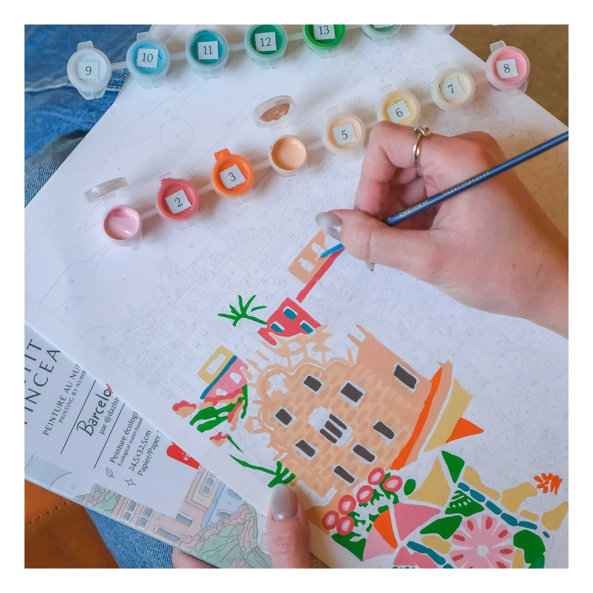 La Petite Épicerie – Malen nach Zahlen Kit Barcelona von Dazlstudio
