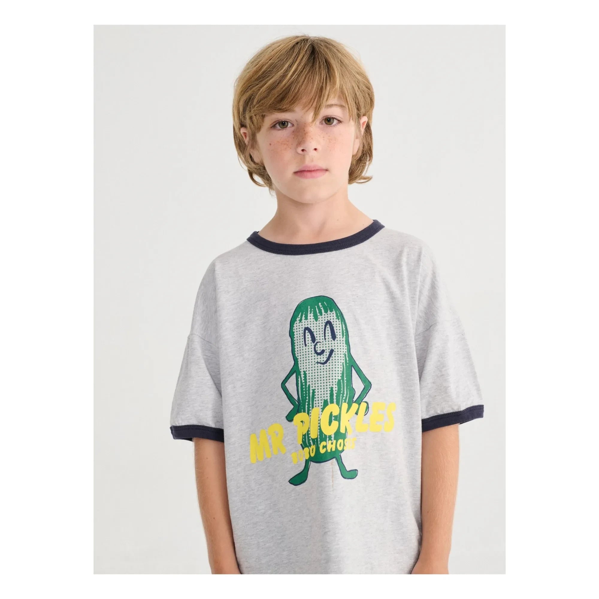 Bobo Choses - Mr Pickles Organic Cotton T-Shirt | Heather Gray