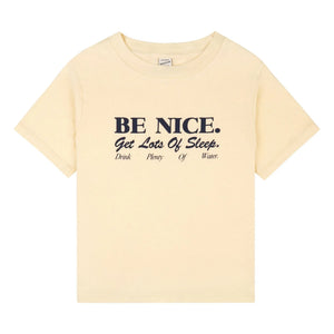Sporty & Rich - Be Nice Tişört Geri dönüştürülmüş pamuk | Soluk sarı