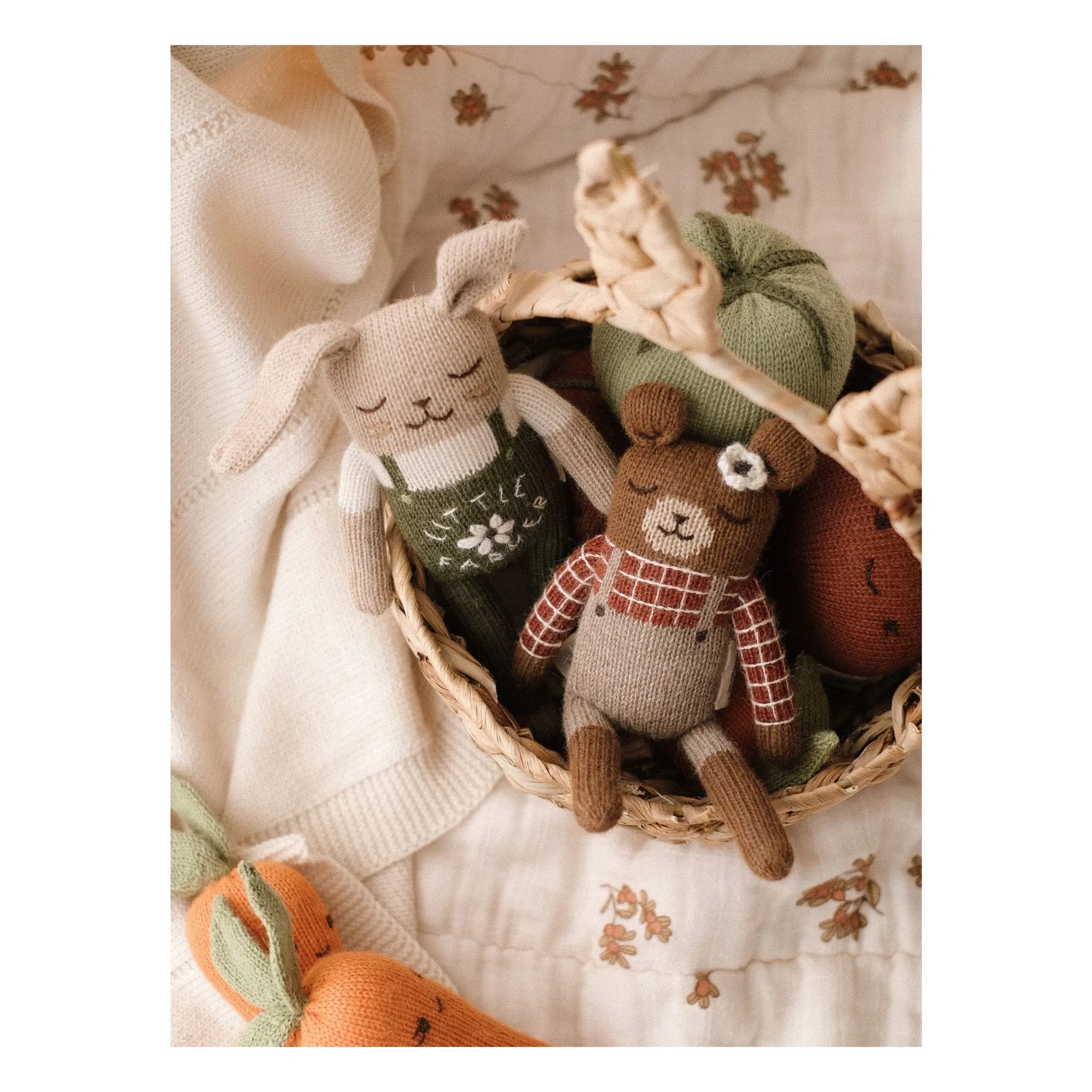 Main Sauvage - Bauernhof Hase Plüschtier | Grün