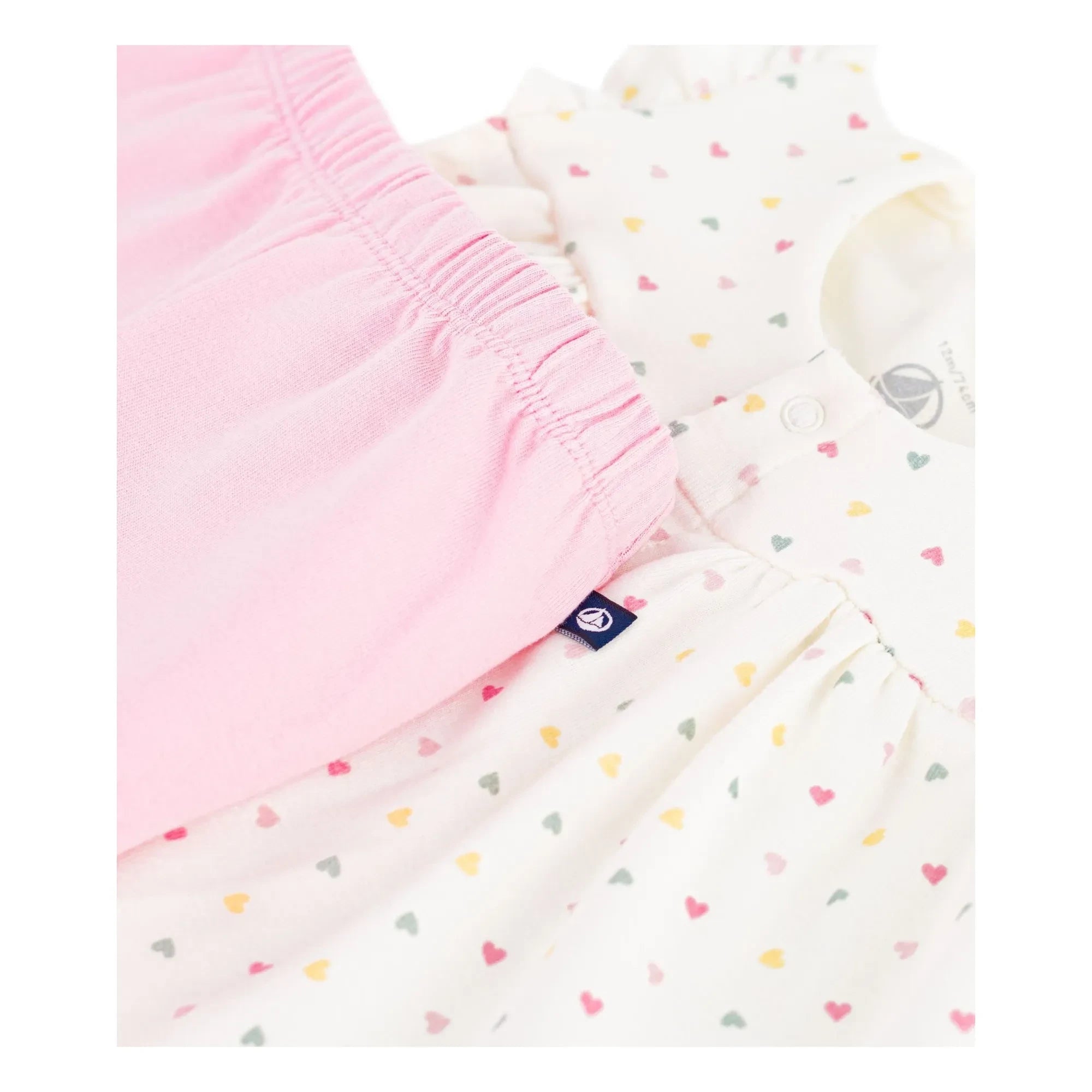 Petit Bateau - Organik Pamuk Kalpli Üst ve Şort Takımı | Beyaz