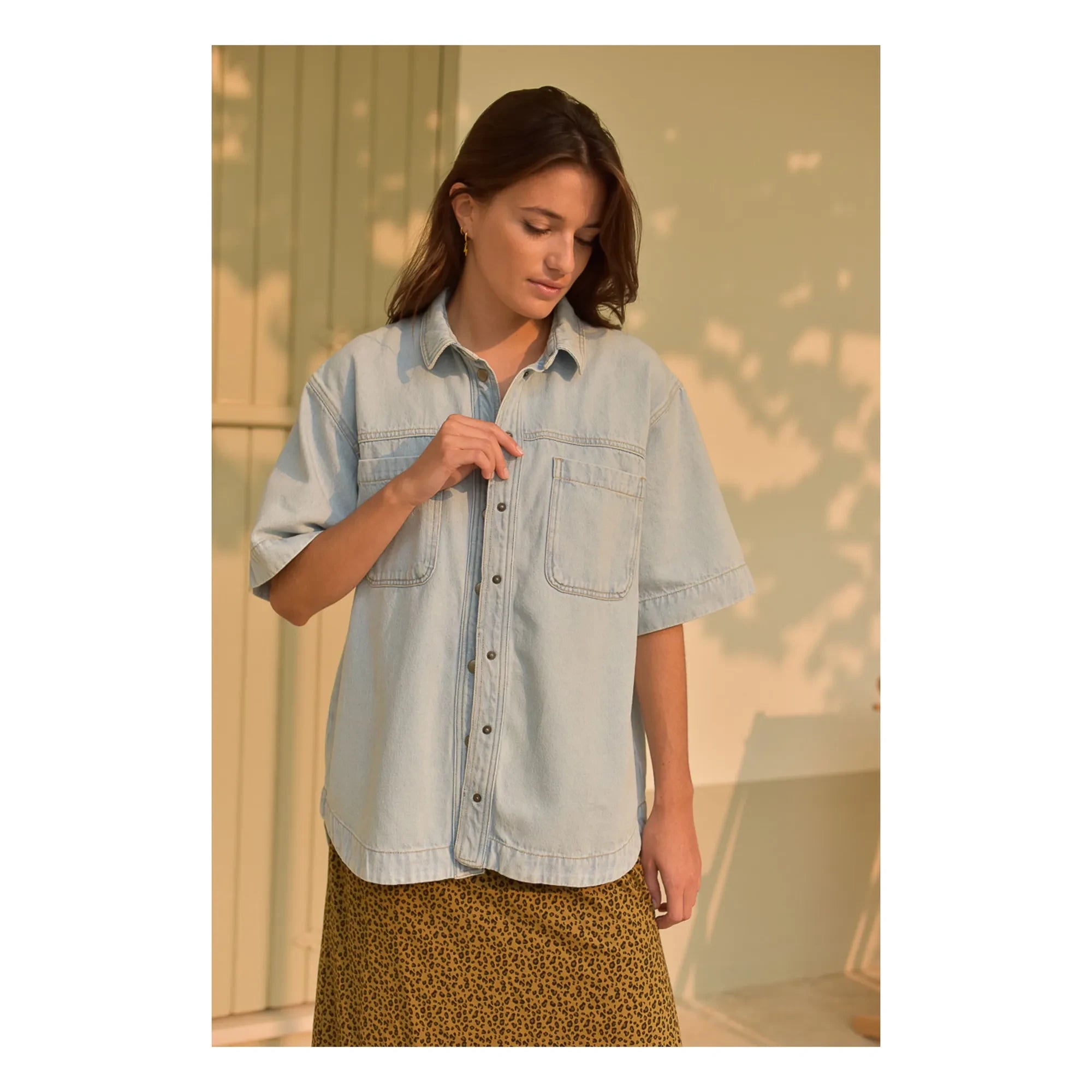 Marlot Paris - Colette Denim Gömlek - Kadın Koleksiyonu | Açık Mavi