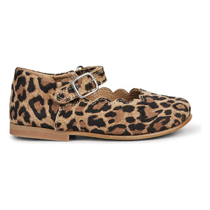 Petit Nord - Scallop Mary Jane Leopar | Kahverengi