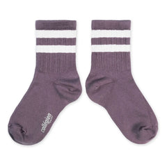 Collégien - Socken mit Nico Streifenmuster | Lila