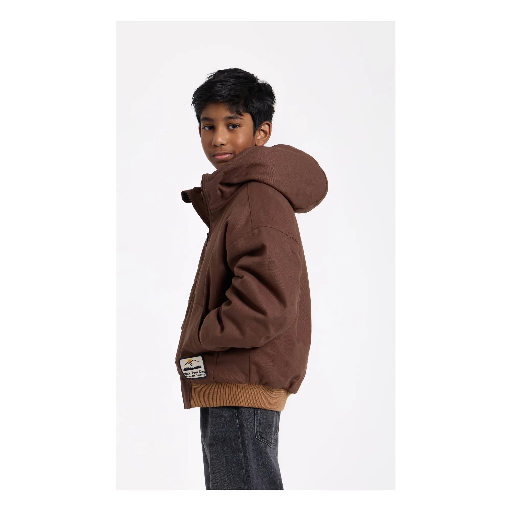 Hundred Pieces - Matt Hooded Jacket | Brown