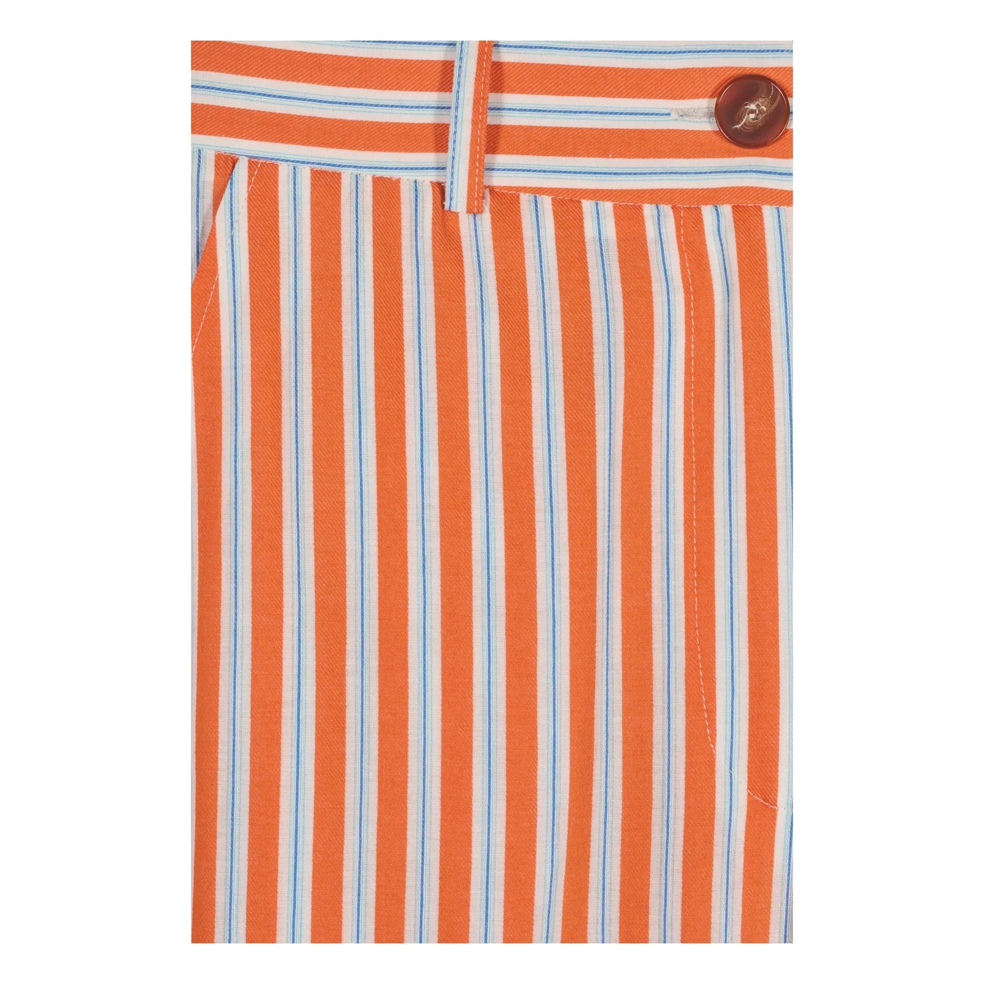 Maria de la Orden - Romeo Gestreifte Baumwollhose | Orange