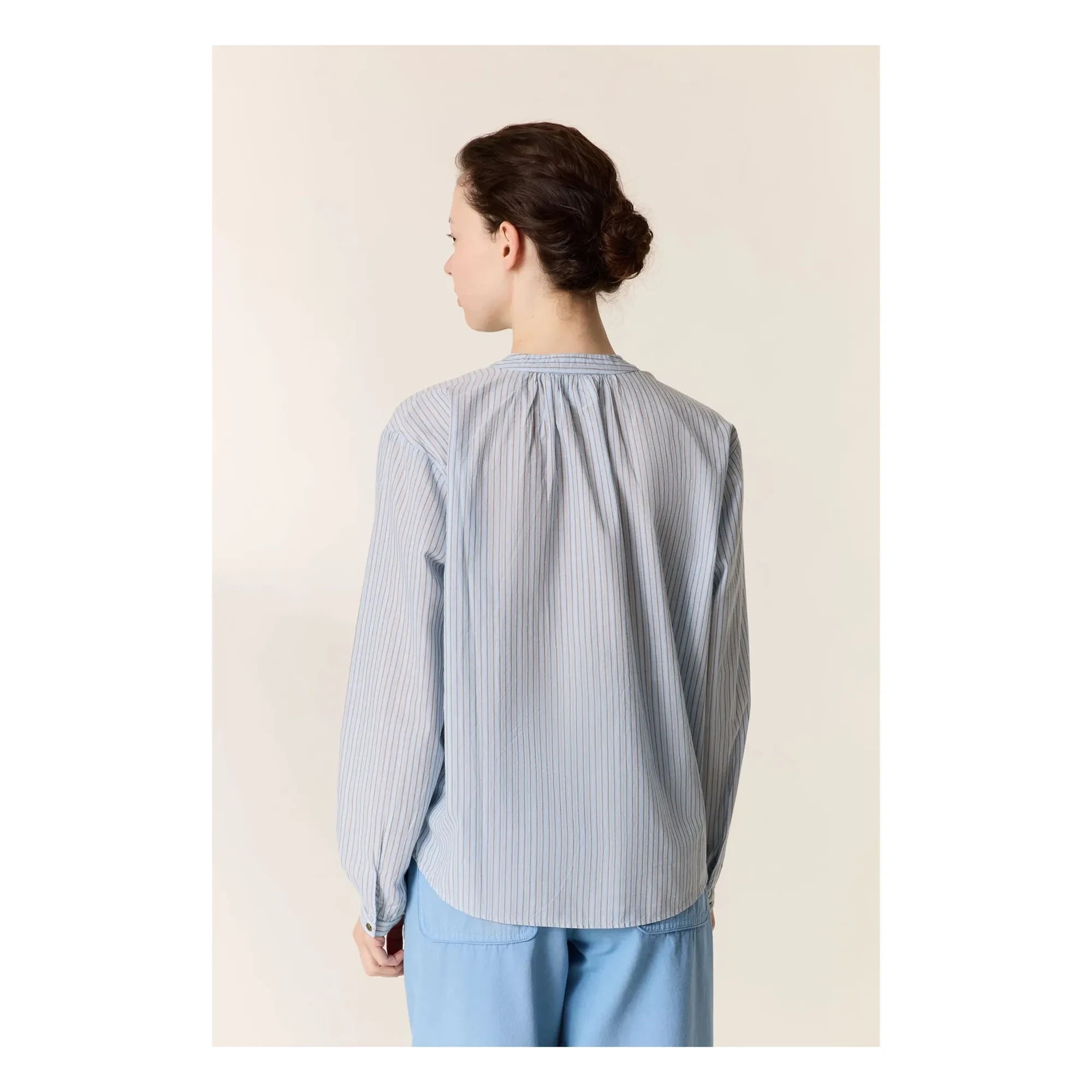 Leon & Harper - Gestreifte Blusen aus Bio-Baumwolle Cirus | Blau