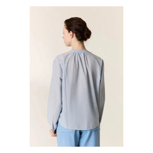 Leon & Harper - Gestreifte Blusen aus Bio-Baumwolle Cirus | Blau