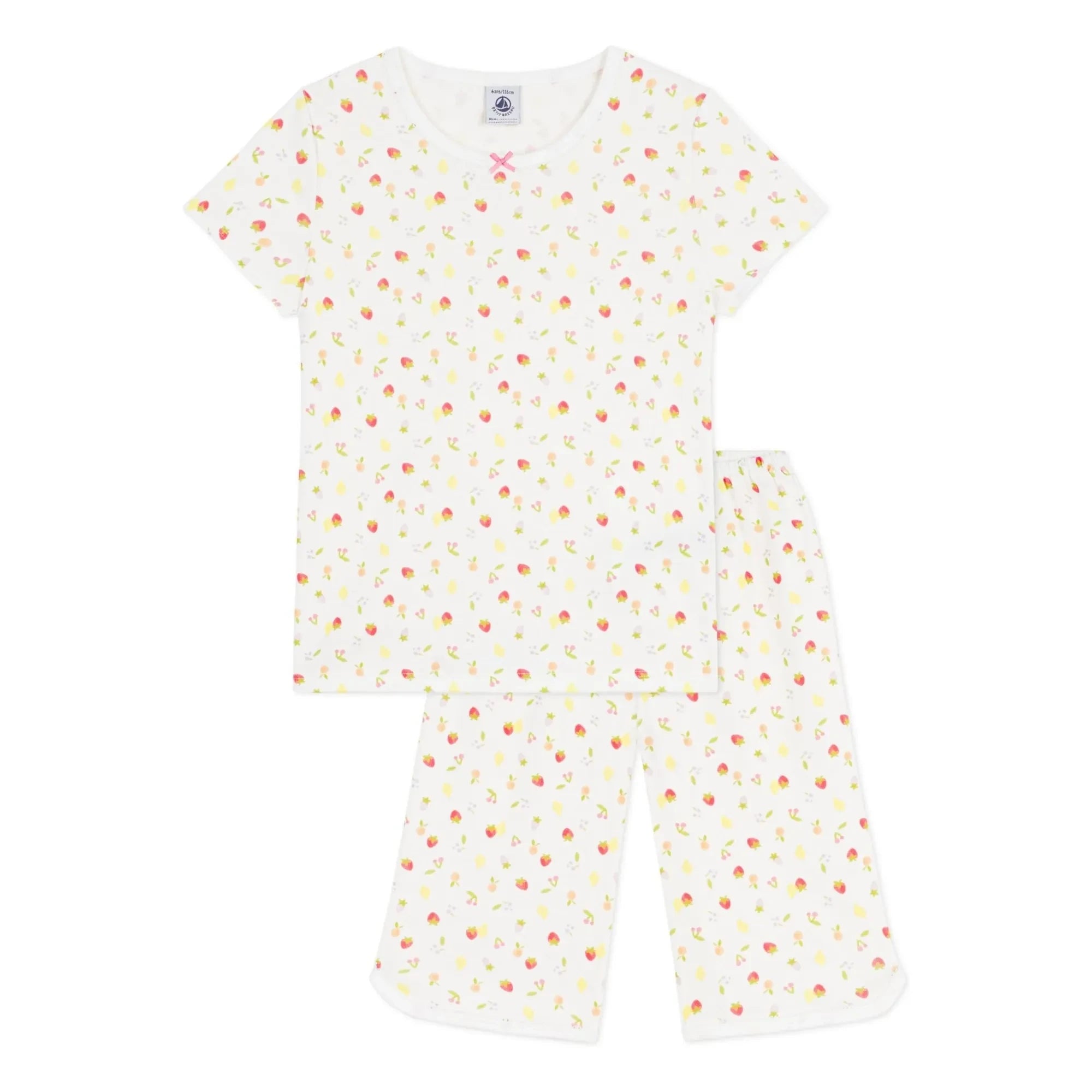 Petit Bateau - Capri Meyveli Pijamalar | Ekru