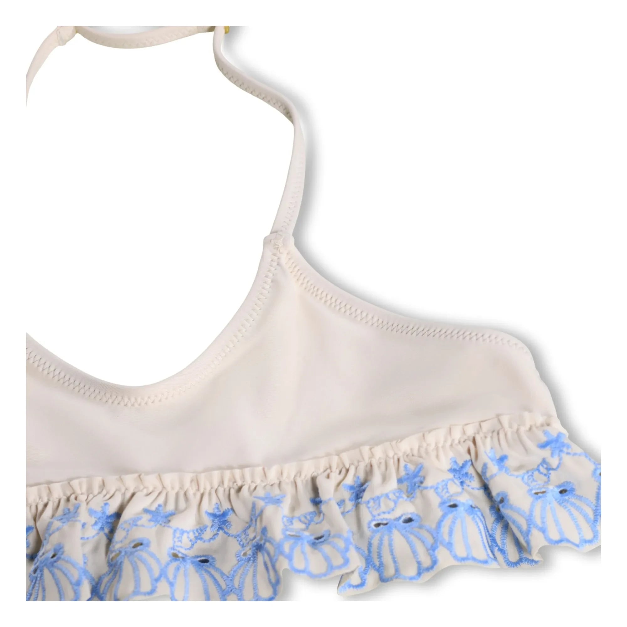 Molo - Nanda Ruffled Swimsuit Made from Recycled Fibers | Ecru