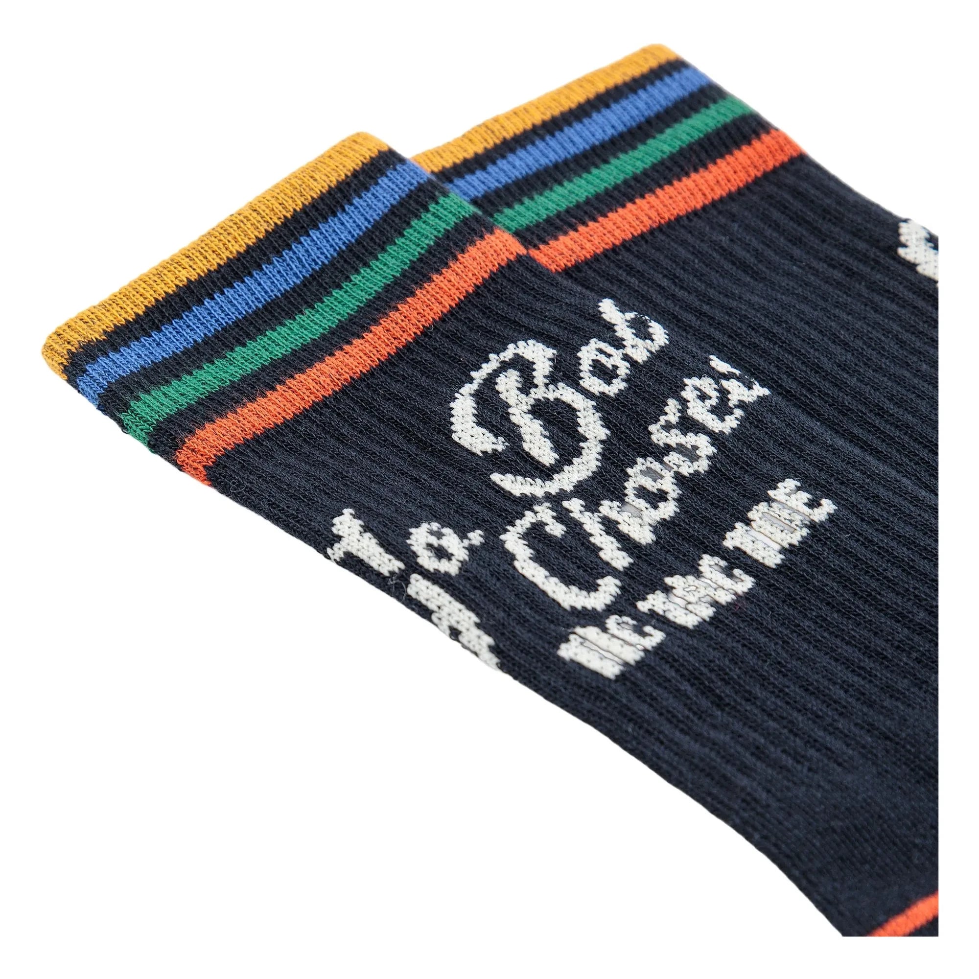 Bobo Choses - Tic Tac Toe Organic Cotton Long Socks | Midnight Blue