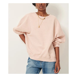 Sessùn - Chebbi Oversize Organik ve Geri Dönüştürülmüş Pamuk Sweatshirt | Marled pembe