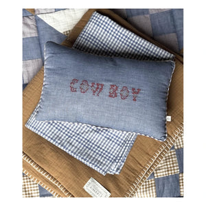 Editions Aimable - Camille Cowboy Kissen | Blaues Chambray