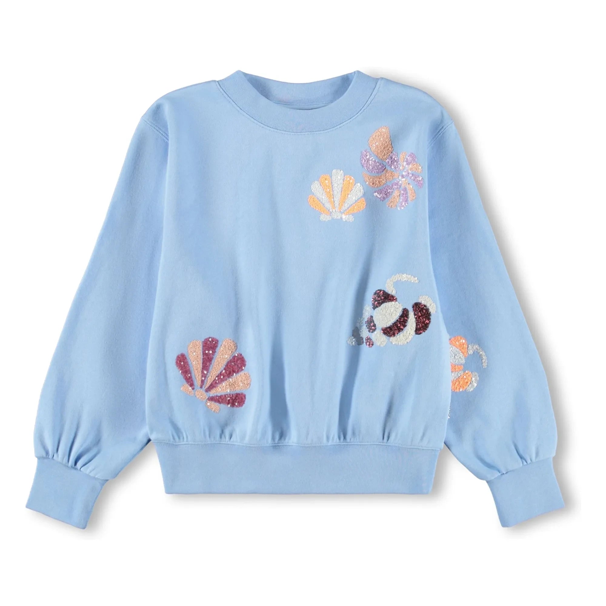 Molo - Organic Cotton Shell Sweatshirt | Light Blue