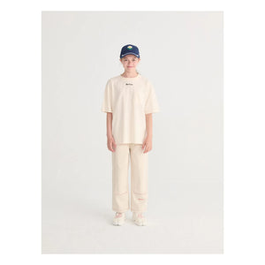 Bobo Choses - Organik Pamuklu Twill Panelli Pantolon | Beyaz
