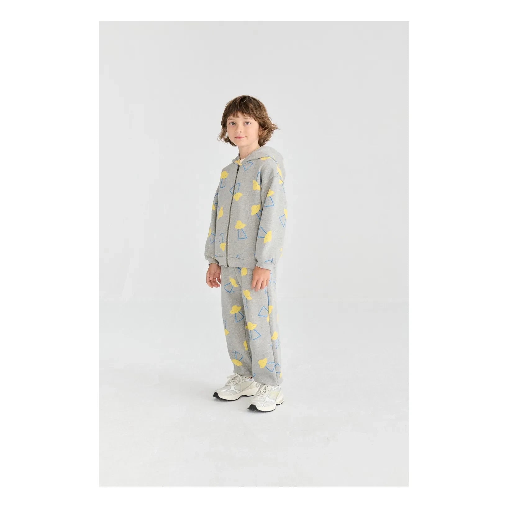 Bobo Choses - Organic Cotton Saucer Hooded Sweatshirt | Heather Grey