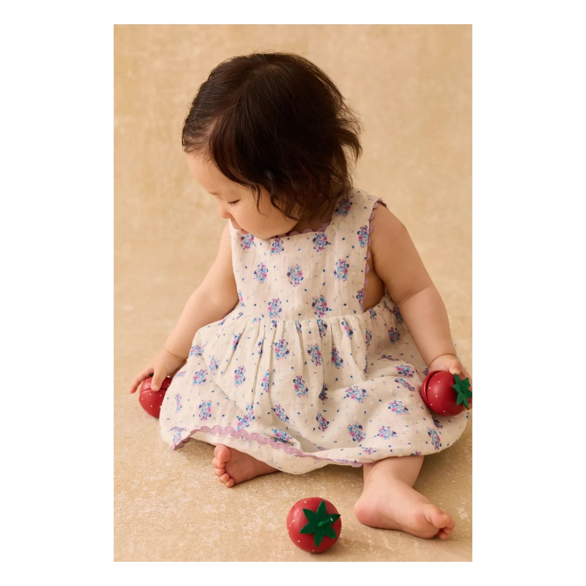 Louise Misha - Aloisa Fleurie Strap Dress | Cream